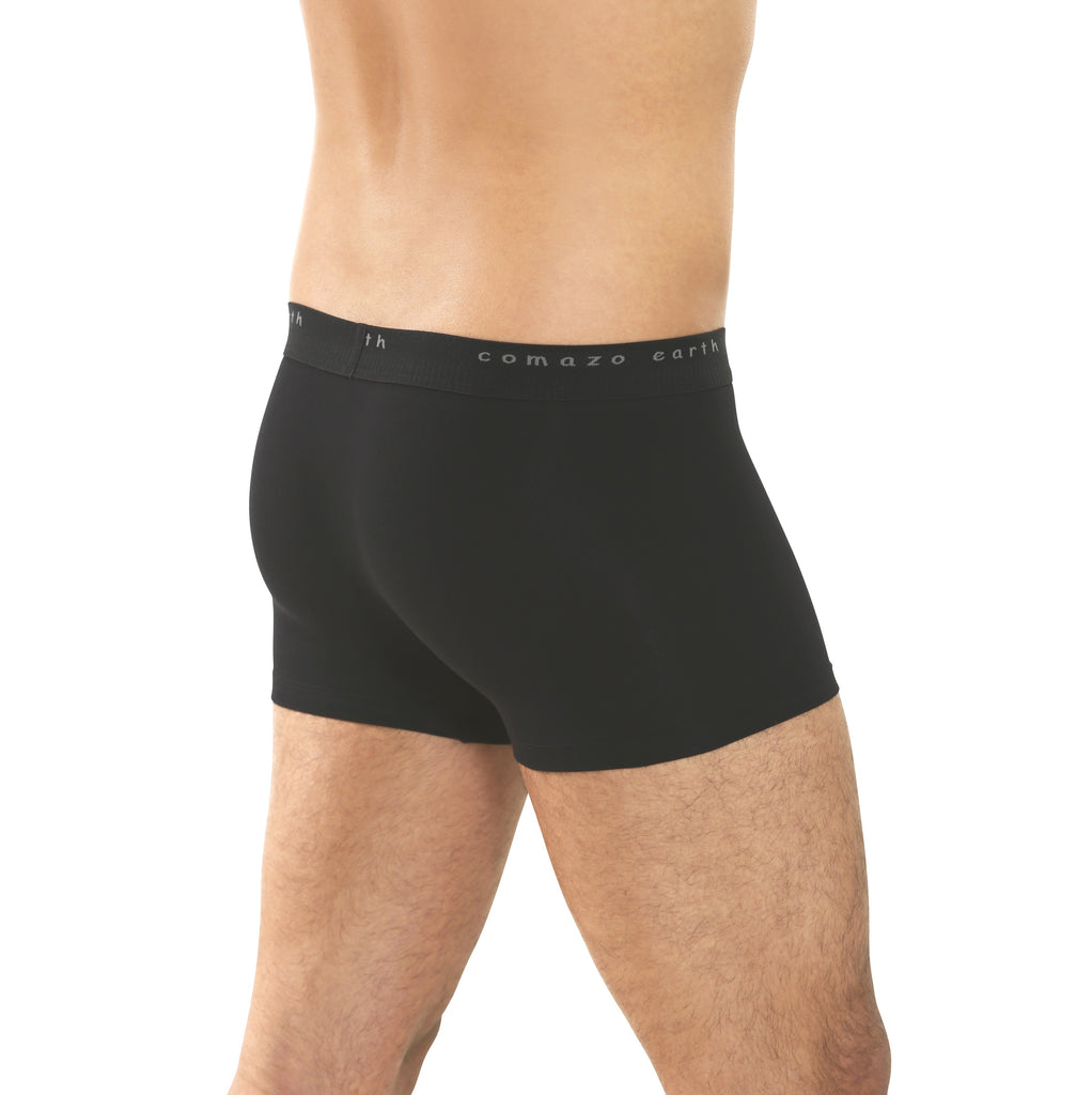 Schwarze Boxershorts aus Bio-Baumwolle - Rückansicht