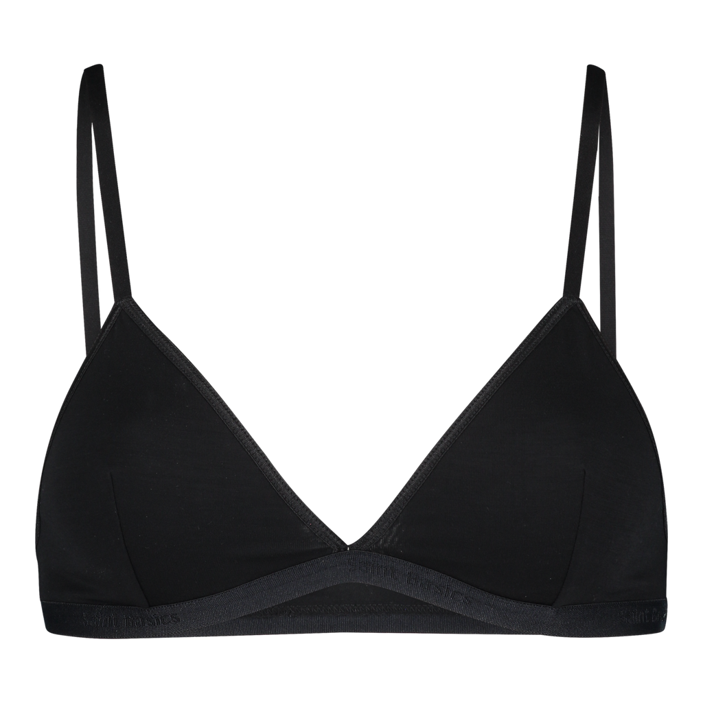 Nachhaltige Bralette aus Eukalyptus in schwarz