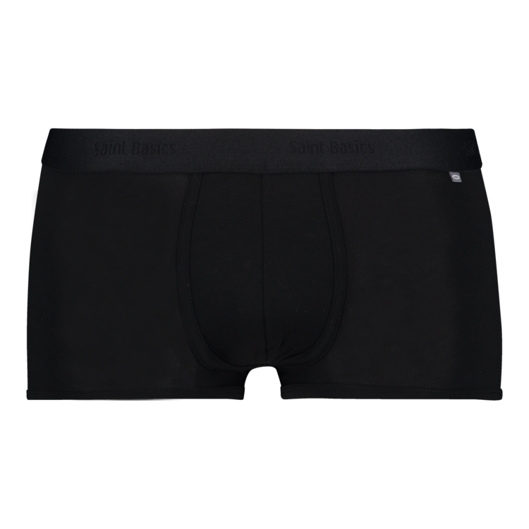 Schwarze Boxershorts mit kurzem Bein. Aus nachhaltigem Eukalyptus Modal.